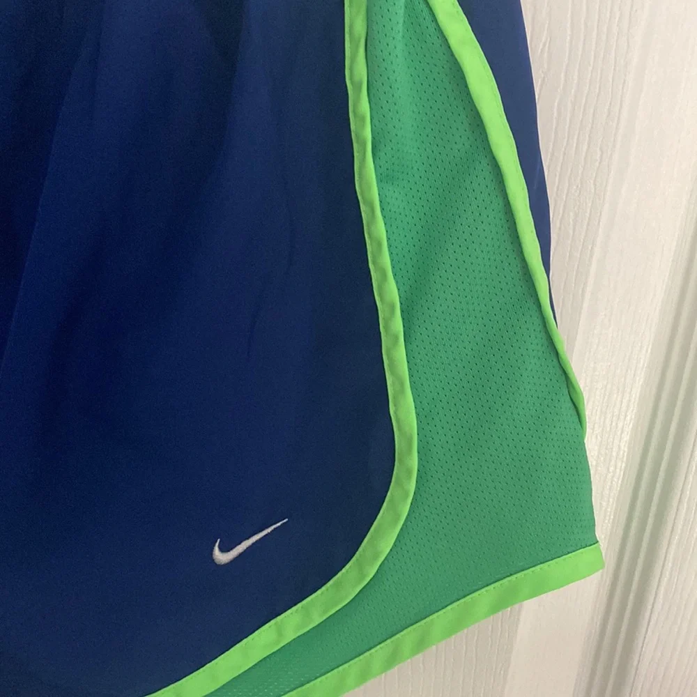 Blue, Green, and Neon Green Nike Tempo Fri-fit Running Shorts size Large - Picture 3 of 7